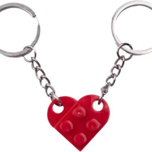 Anakin Heart Brick Keychain for Couples