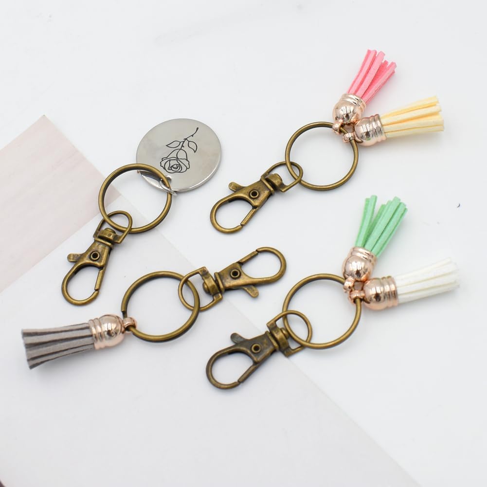 Antique Keychain Craft Kit with Premium Bronze Swivel Clasps - Image 3