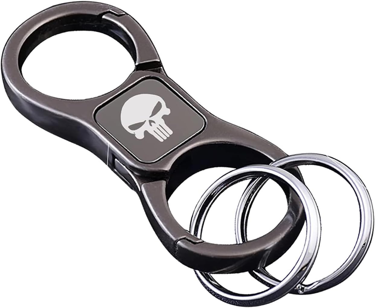 Alexander McQueen Skull Keychain Set with Quick Release Zinc Alloy Detachable Rings