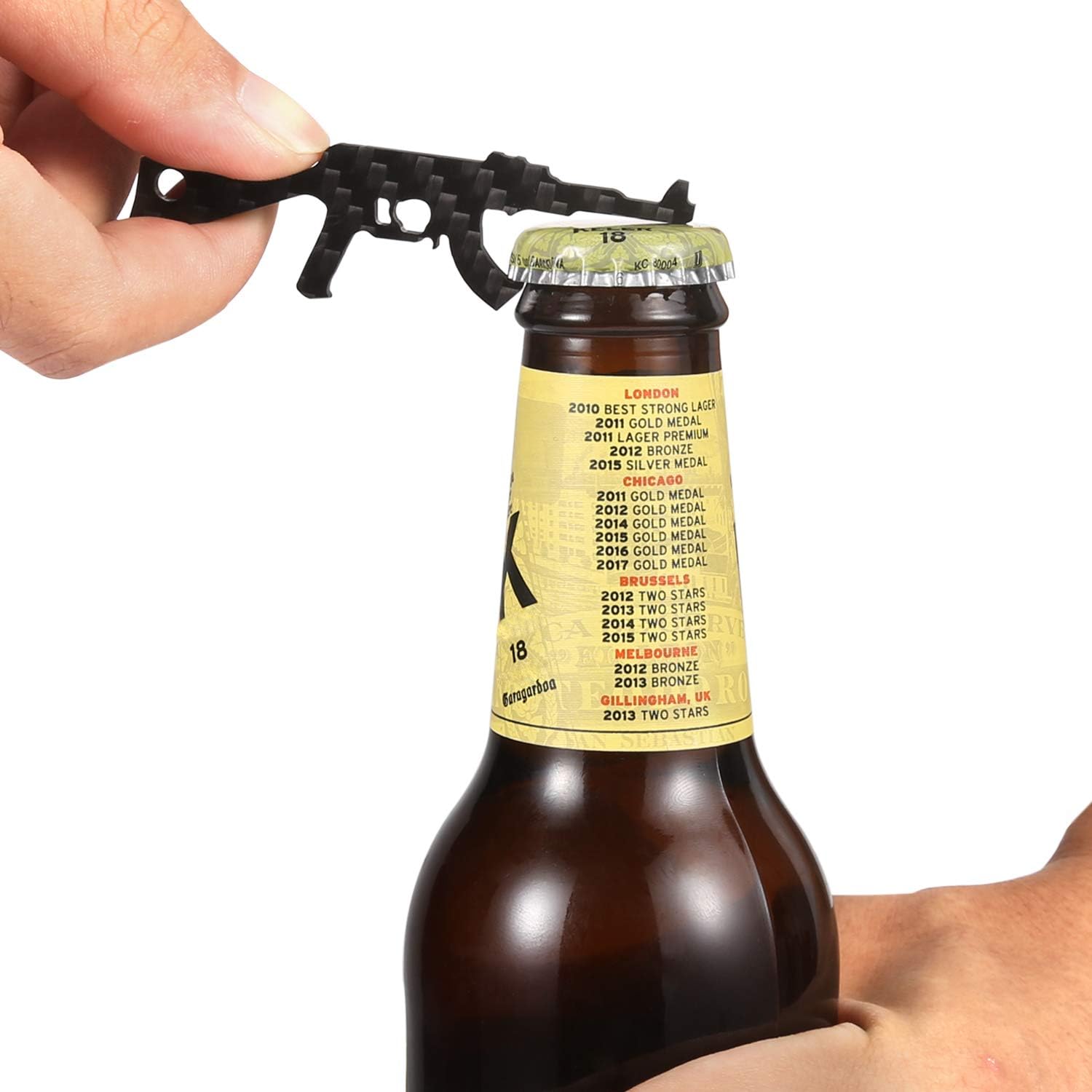 AK-47 Carbon Fiber Keychain Bottle Opener Set - Image 3