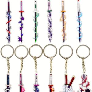 Anime Charm Keychain Collection: Rengoku & Katana Set
