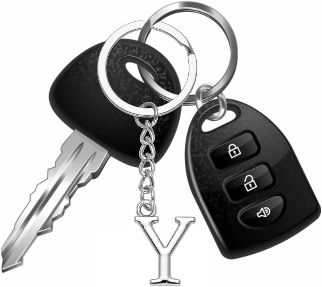 Alpha Keychain A-Z Single Letter Keyring - Image 4