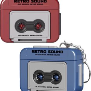 90s Music Keychain: Retro Tape Recorder Duo