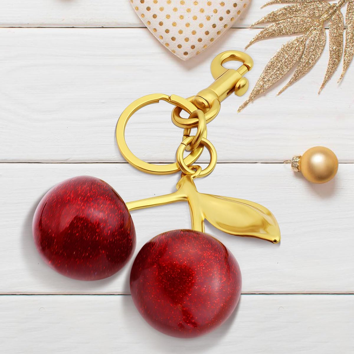 1911 Cherry Gold Keychain Charm - Image 4
