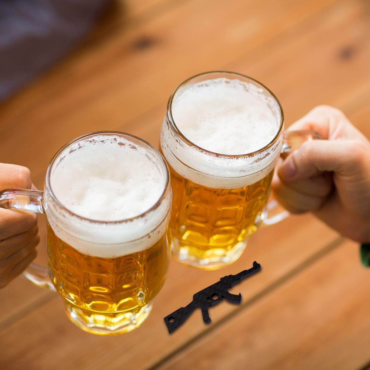 AK-47 Carbon Fiber Keychain Bottle Opener Set - Image 4