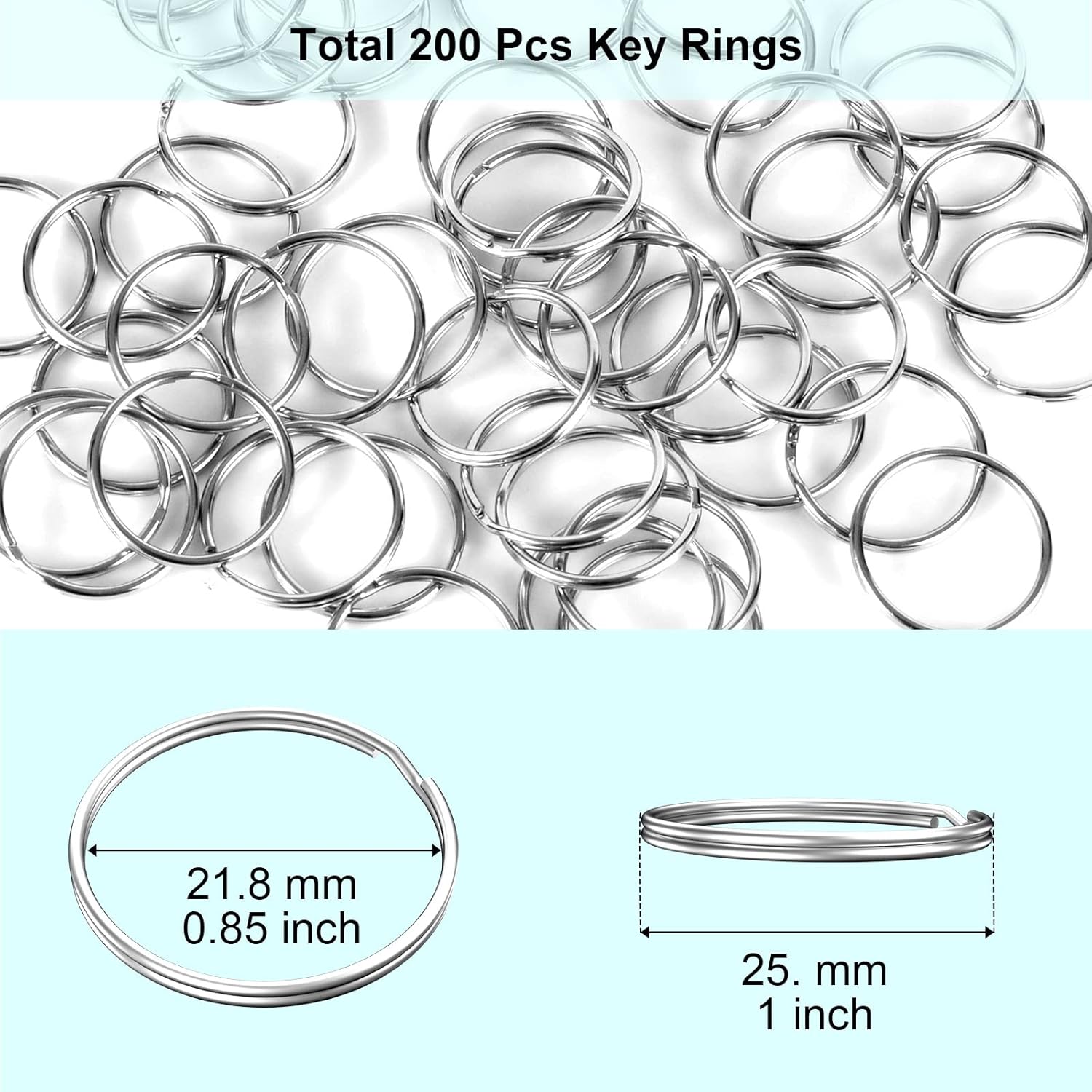 3D Print Keychain Creations: 300PCS Split Ring Set - Image 2