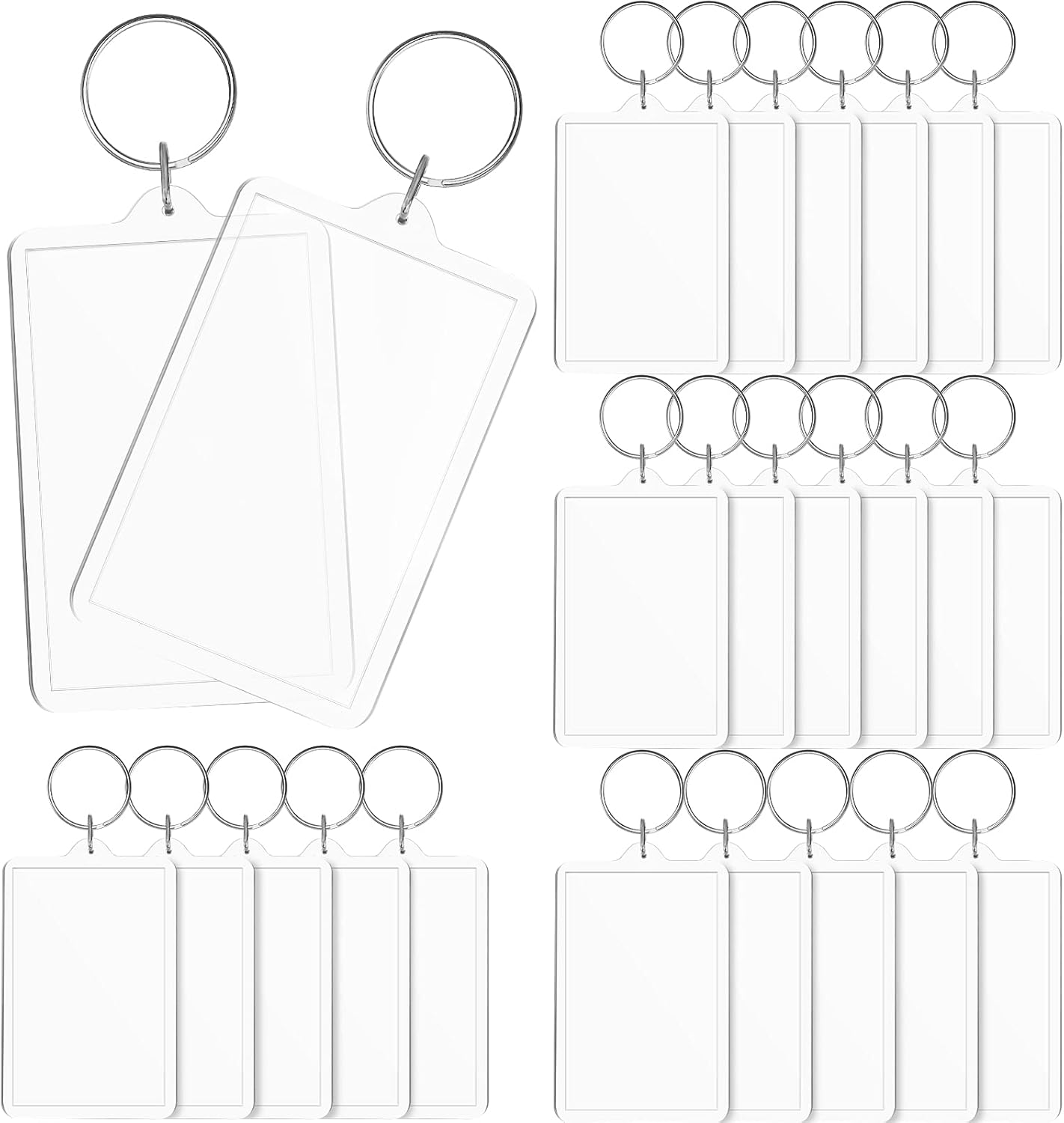 Tri-Color Paracord Photo Frame Keychain