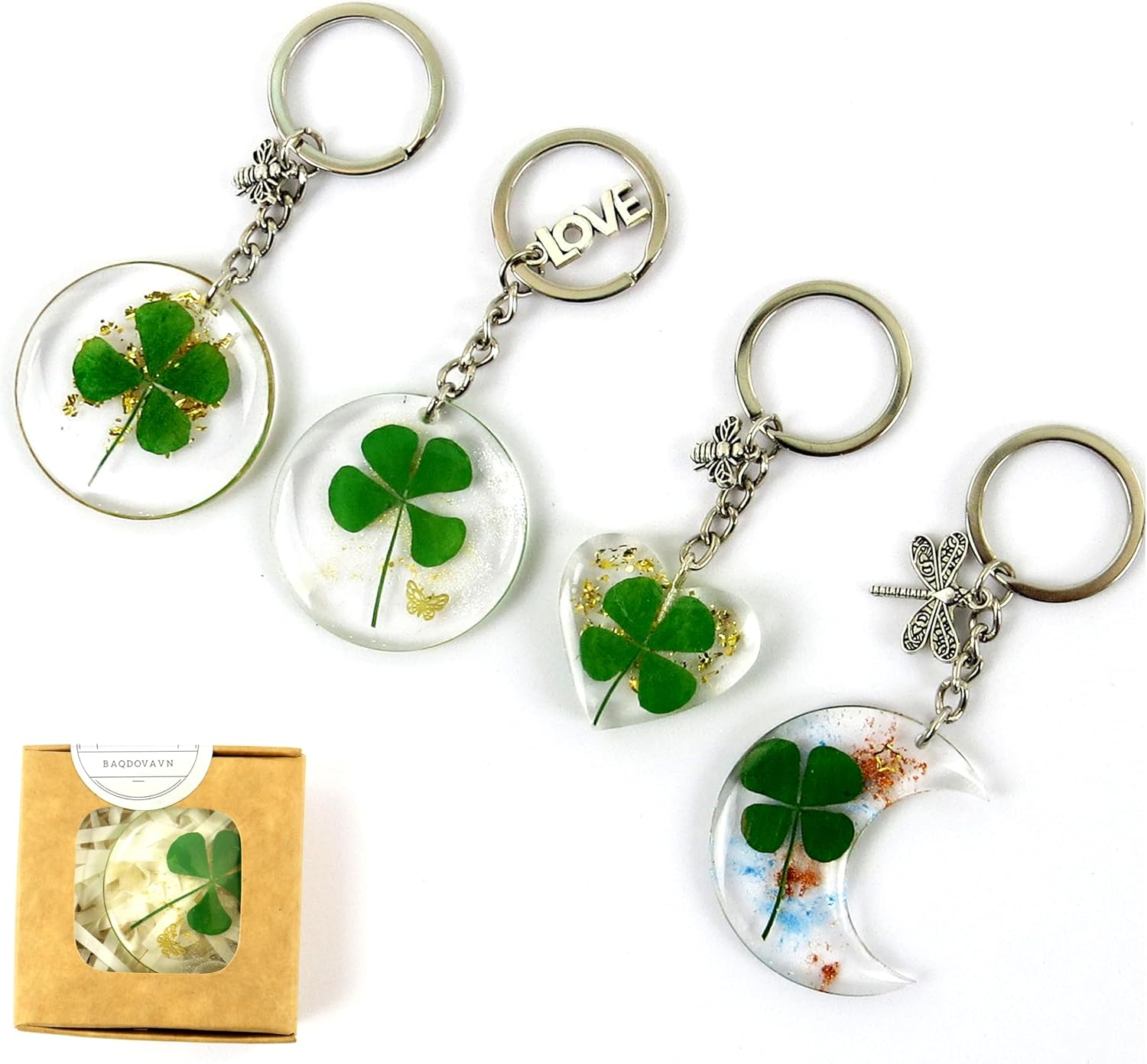 4 Star Dragon Ball Clover Charm Keychain - Image 3