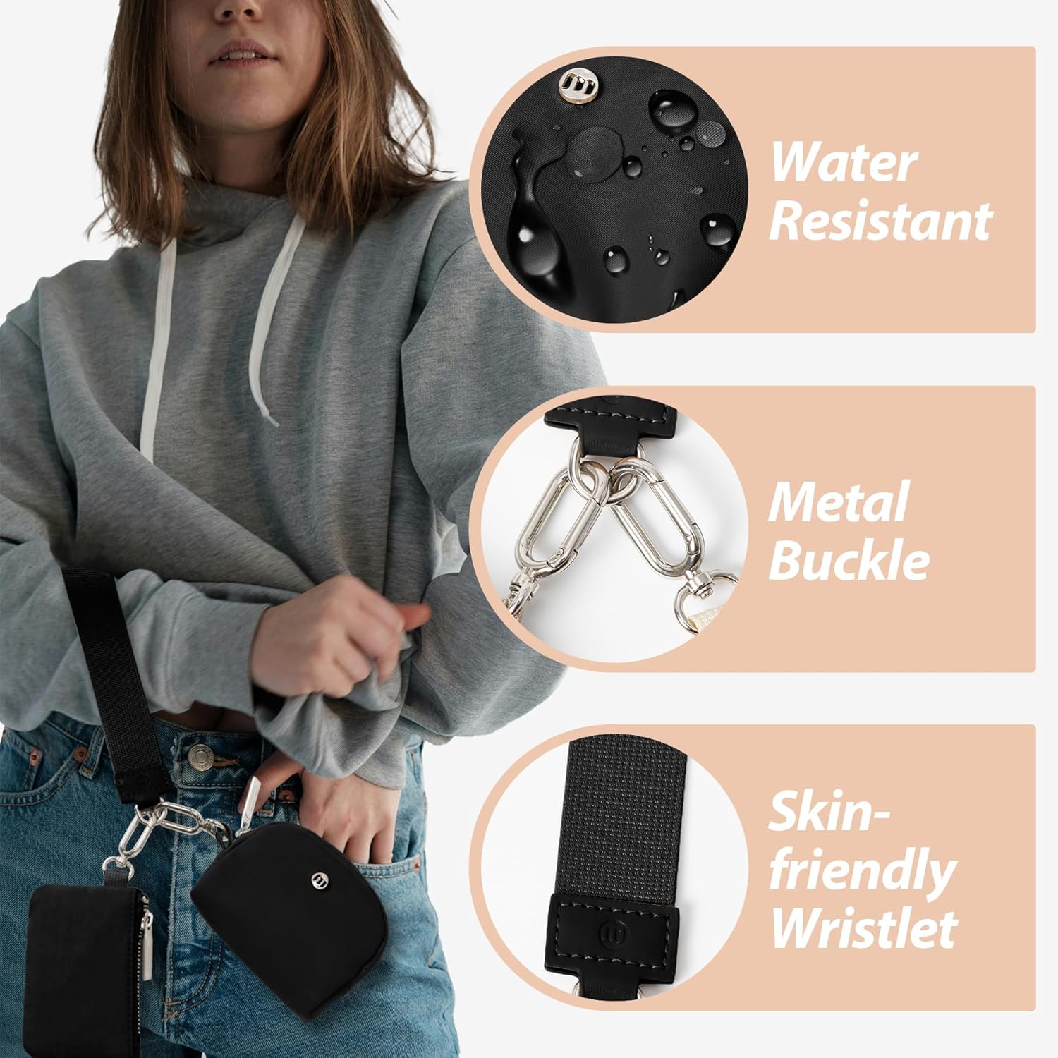 Black Lululemon Keychain Wallet Duo - Image 3