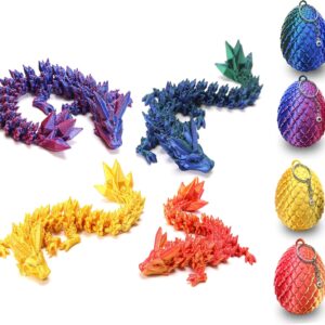 3D Printed Dragon Egg Keychain Set: Auto Sear & Easter Surprise