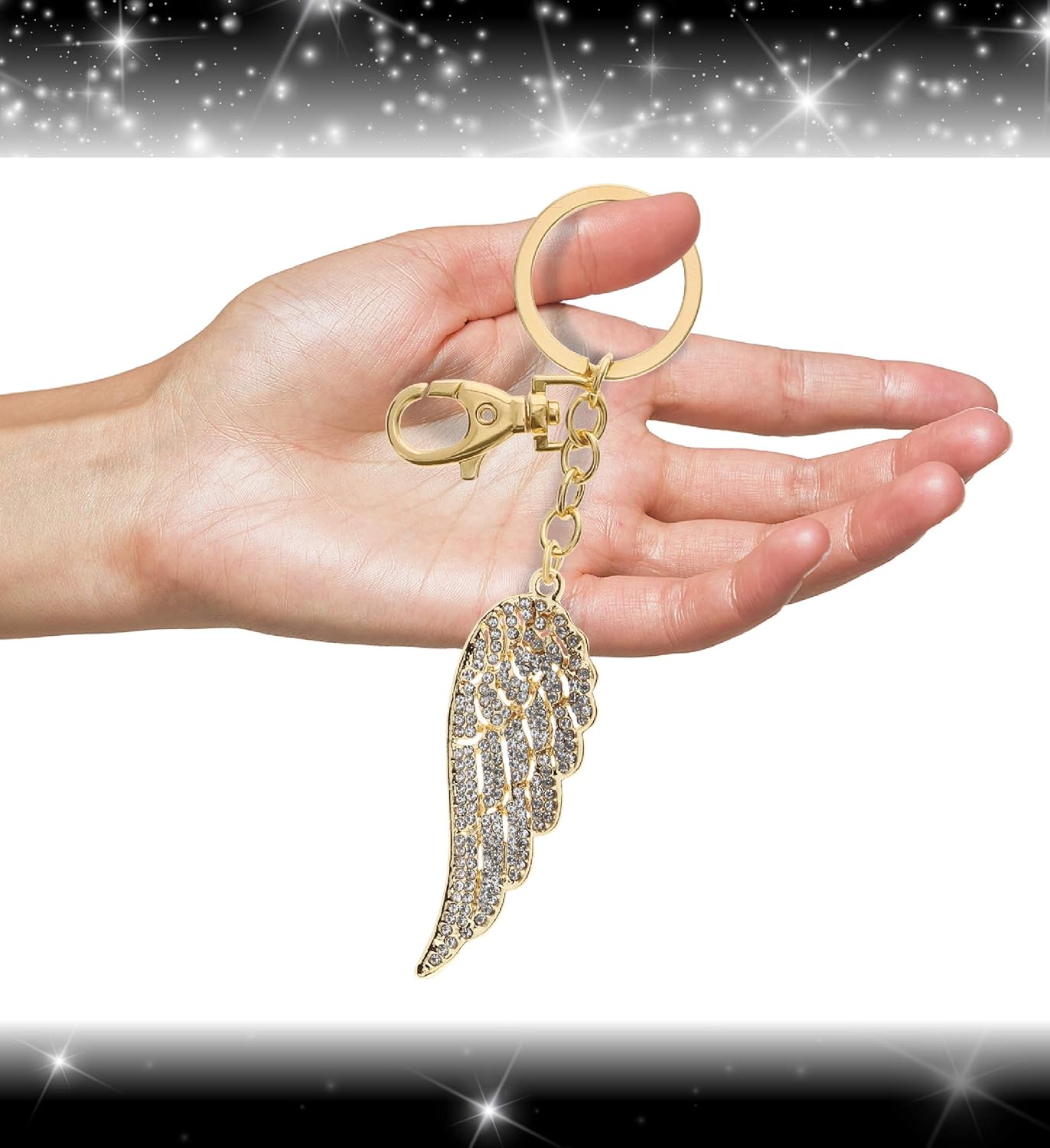 Angel Wing Keychain Bling Charm - Image 4