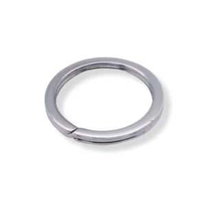 925 Sterling Silver Flat Wire Split Key Ring Keychain Key Tag 28MM…