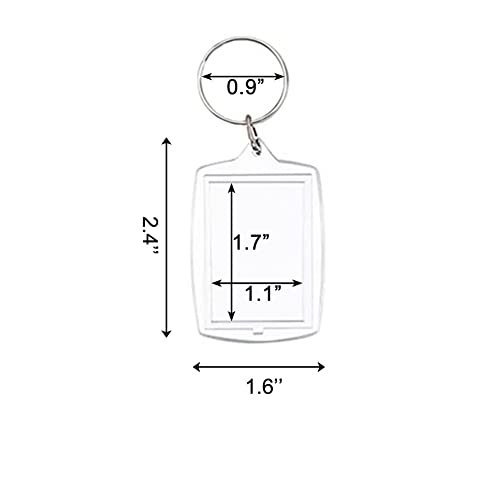 Medsuo 6pcs Double Sided Blank Picture Keychain Personalised Photo Key Fob Holder… - Image 5