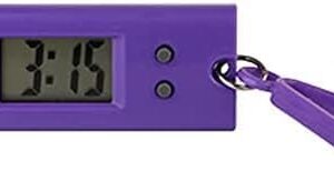 Jizlan Purple Mini Digital Keychain Watches Portable Keychain Pocket Watch Backpack Clip…