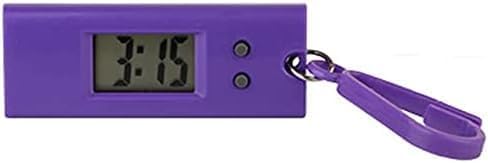 Jizlan Purple Mini Digital Keychain Watches Portable Keychain Pocket Watch Backpack Clip…