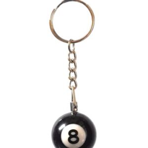 MauSong 8 Ball Keychain Creative Key Chain Diameter 0.98 In Pendant Decorative…