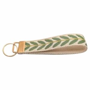 BattleTim Key Fob Keychain Wristlet Cute Car Key Chain Holder Handmade Embroidery…