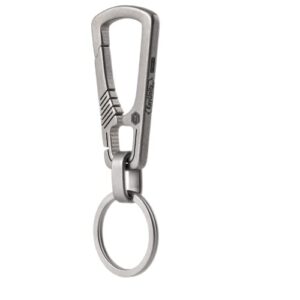 KeyUnity Titanium Carabiner Keychain Clip, Quick Release EDC Key Holder Organizer with…