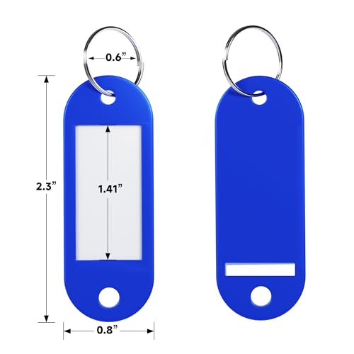 Teskyer 56 Pack Plastic Key Tags with Key Chain Ring, Writeable Key… - Image 6