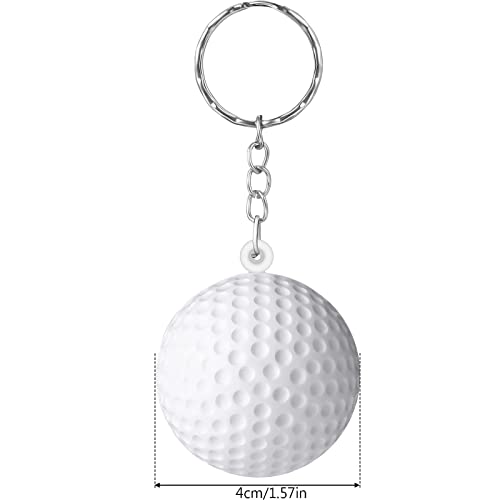 Blulu 20 Pack White Golf Ball Keychains for Party Favors, Carnival Reward,… - Image 9
