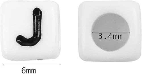 Quefe 1440pcs Acrylic Letter Beads White Cube Sorted Alphabet Beads for Jewelry… - Image 2