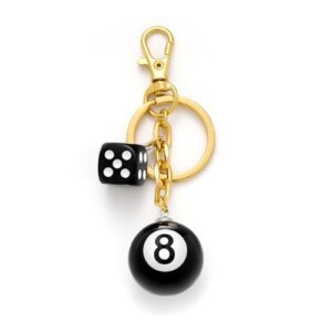 8 Ball Keychain Pool Ball Keychain Accessory Purse Charm Car Key Chain