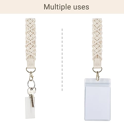 Mkono Macrame Key Chain Cute Keychain Wristlet Lanyard Boho Woven Wrist Lanyard… - Image 5