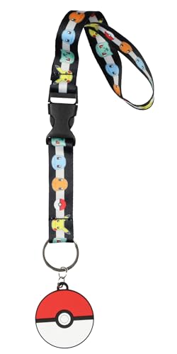 Bioworld Pokemon Starter Pack Pikachu Charmander Squirtle Bulbasaur Wrist Strap Keychain Lanyard…