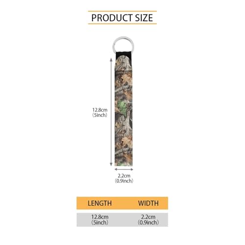 SEANATIVE Camo Hunting Fashion Car Keychain Hand Wrist Lanyard Wristlet Strap with… - Image 7