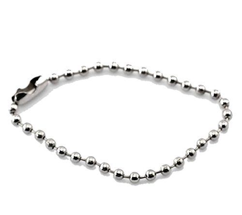 Zavaca Pack of 100 Pcs 10cm Silver Alloy Tone Connector Clasp Ball… - Image 2