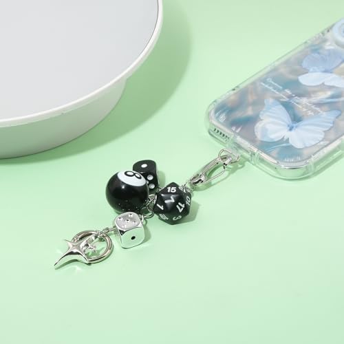 SORGERLY 8 Ball Dice Charm Keychain - Image 5