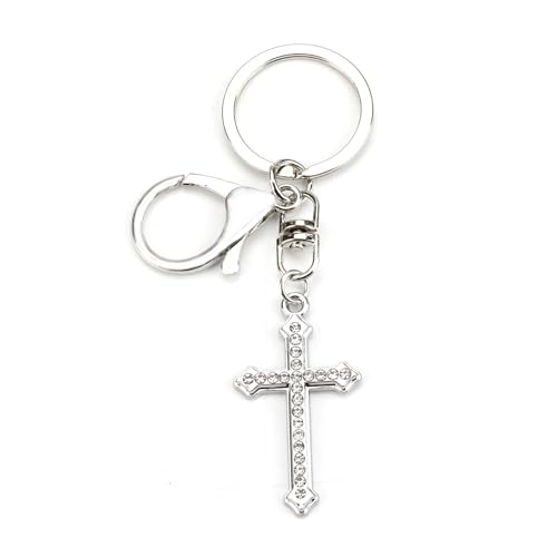 Cross Keychain for Women Rhinestone Keycharm Bling Cross Keychains Sparkling Christian Keycharms…