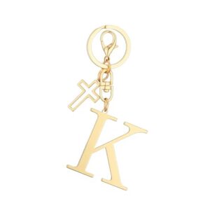 Coprall Gold Initial Keychain for Women A