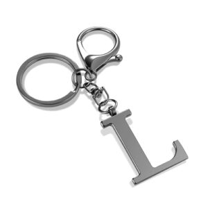 LAXPICOL Black Keychain Letter L Keychains for Women Men Bag Charms Purse…