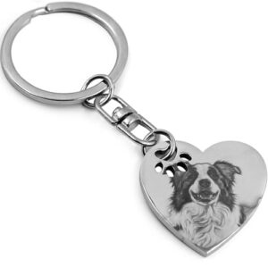 UniCrena Engraved Dog Keychain Personalized