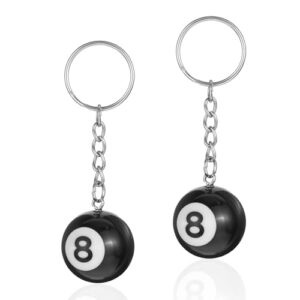 2 PCS 8 Ball Keychain Billiards Ball Keyring Creative Number 8 Automobile…