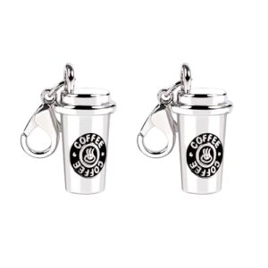 2Pcs Coffee Cup Keychain