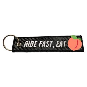 Carbon Moto Gear Motorcycle Keychains (Ride Fast, Eat Ass)