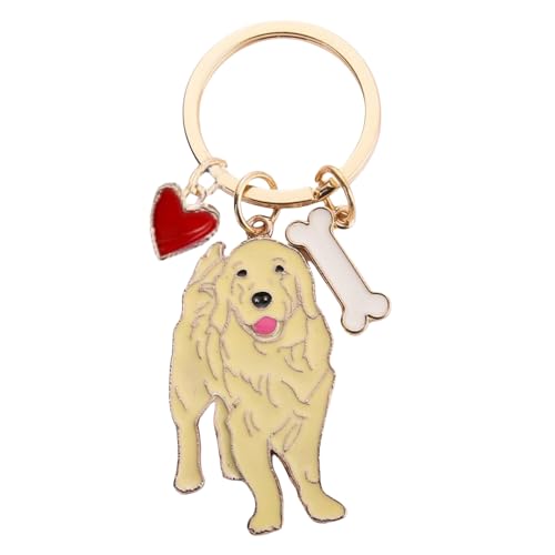 MMIUAEG Cute Puppy Dog Keychain Golden Retriever Key Charm Keychain Pet Lover…