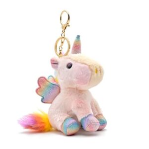 Ruzucoda Plush Unicorn Keychain Stuffed Animals Key Chains Backpack Ornaments Pendant Key…