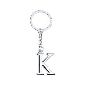 YJT JDYDYJT Letter Key Chain K Silver For Men Women Alphabet Monogram