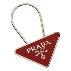 Prada Outlet Keychain ACCIAIO + SMALTO 1PS395 FUOCO (Red), red