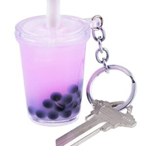 Purple Boba Tea Plush Keychain by Emii Creations