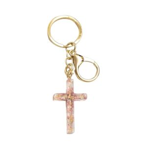 Angyape Cute Christian Cross Keychain for Women Purse Bag Charms Car Key…