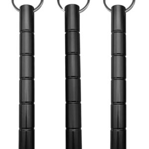 GladTime Kubaton Keyring Aluminum Solid Black Safety Keychain, Self Defense Weapon for…