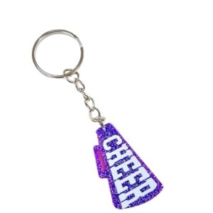 ChungLong0593 CHEER Game Day Keychain Megaphone drape keychain Rugby cheerleading accessories