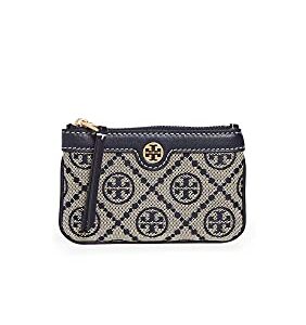 Tory Burch Women's T Monogram Jacquard Card Case Key Fob, Tory Navy,…
