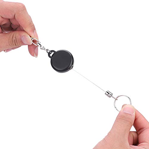 Retractable Keychains Badge Reel Holder, Extendable Keychain, Stainless Steel Retractable Keyring Key… - Image 8