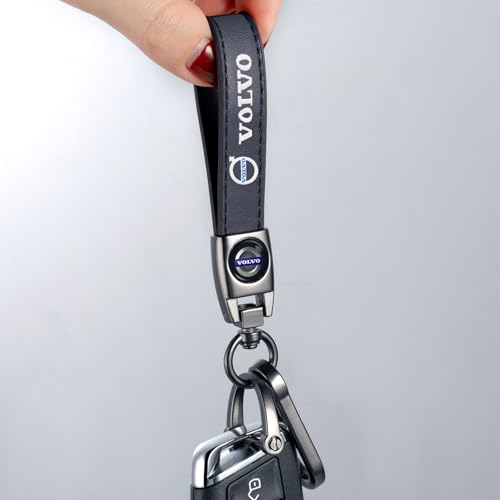 Genaughty Genuine Leather Car Keychain Keyring Accessories Compatible with Volvo series Car… - Image 4