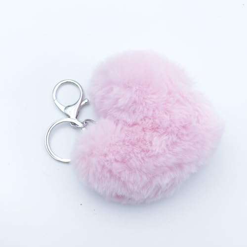 Unpafcxddyig Pom Pom Keychain Artificial Fur Ball Keychains Fluffy Tote Pendant Car… - Image 4